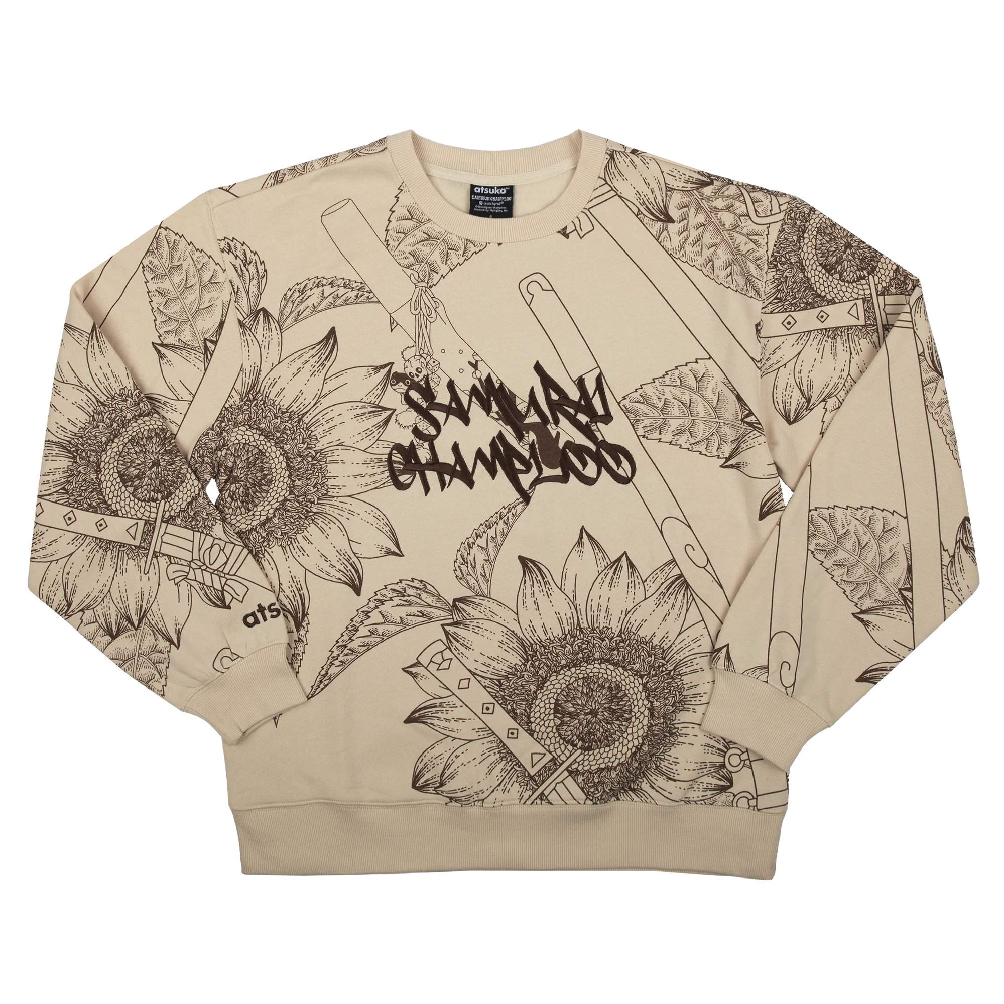 Samurai Champloo Beige Crew Neck Sweatshirt