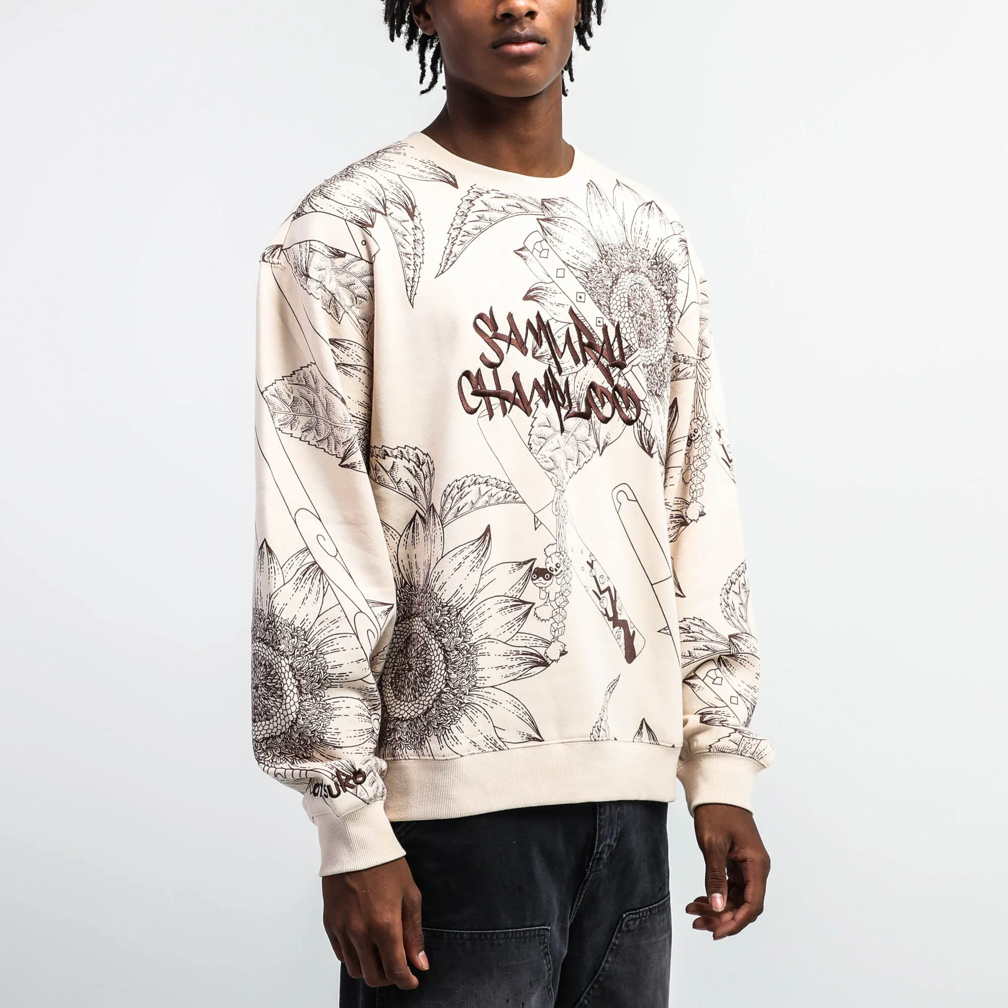 Samurai Champloo Beige Crew Neck Sweatshirt