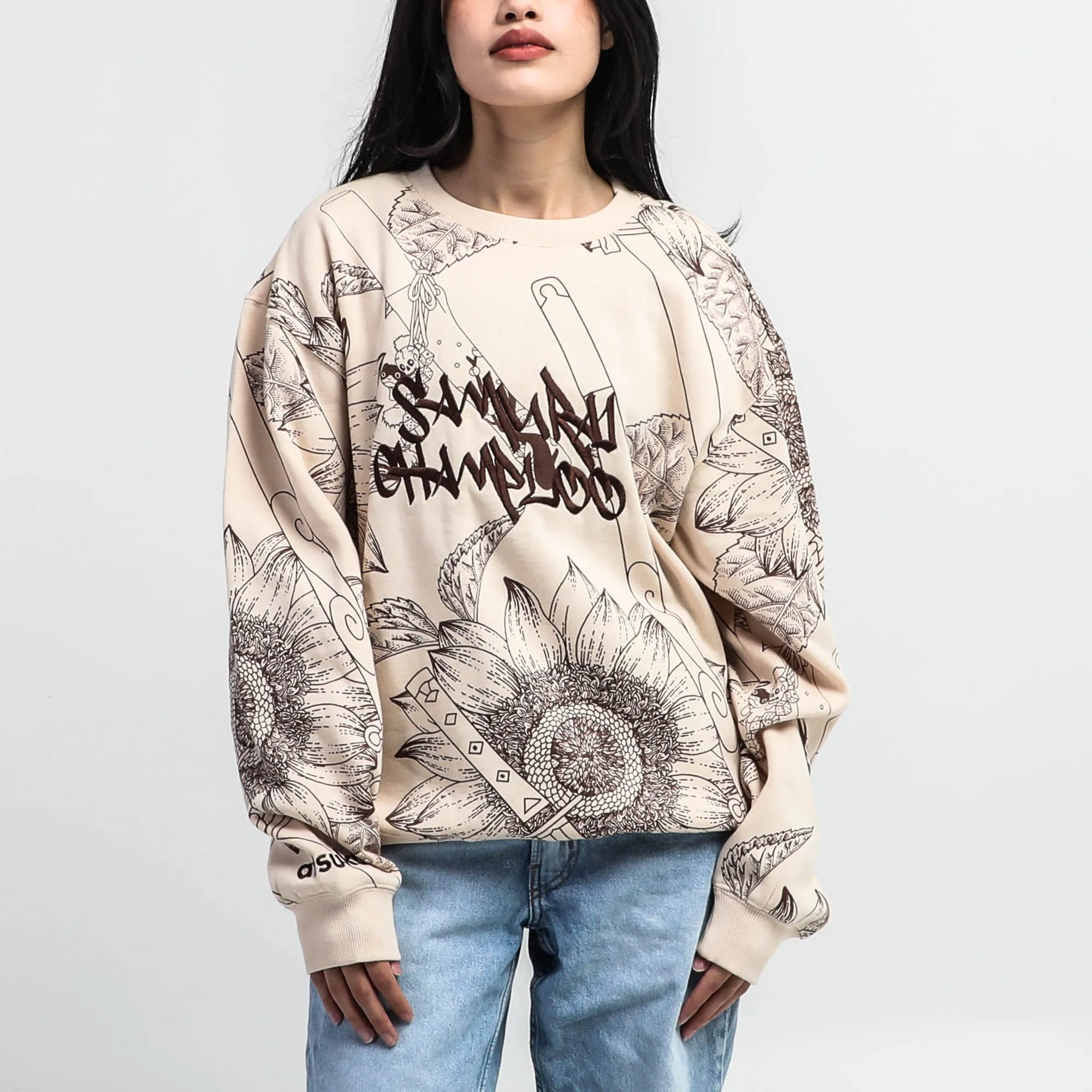 Samurai Champloo Beige Crew Neck Sweatshirt