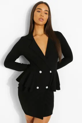 Scuba Frill Blazer Dress