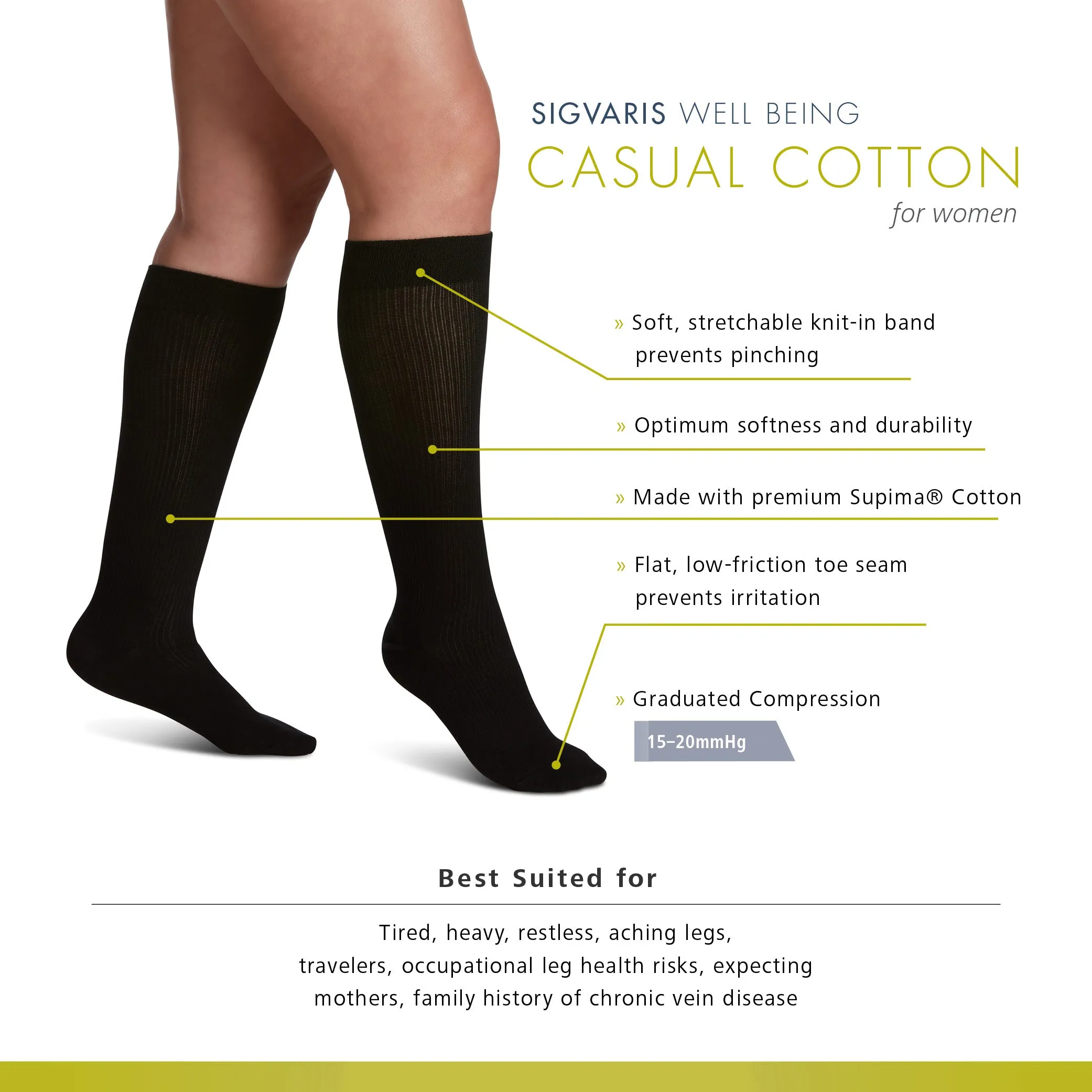 Sigvaris Casual Cotton Knee High