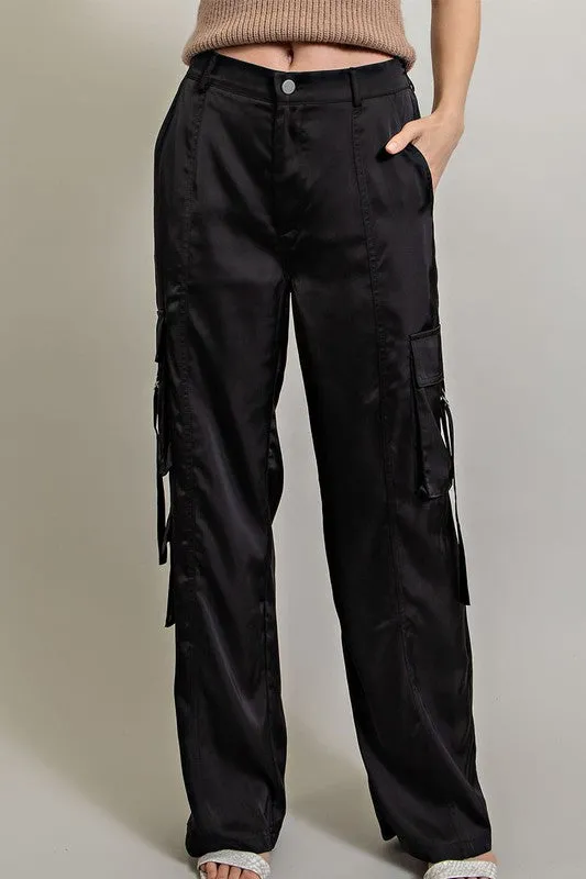 Silk Pocket Cargo Pants