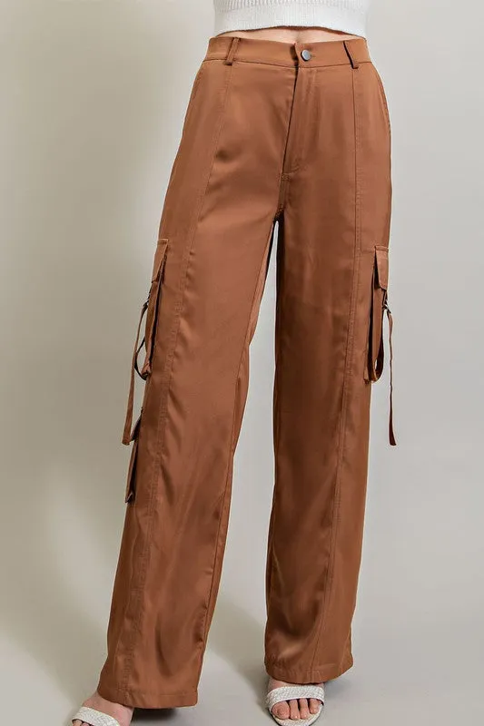 Silk Pocket Cargo Pants