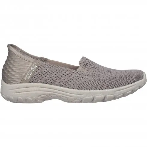 Skechers Reggae Fest 2.0 - Guiding | Taupe | Womens Slip Ins Ballet Pump Shoes