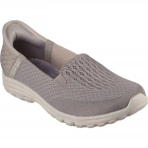 Skechers Reggae Fest 2.0 - Guiding | Taupe | Womens Slip Ins Ballet Pump Shoes