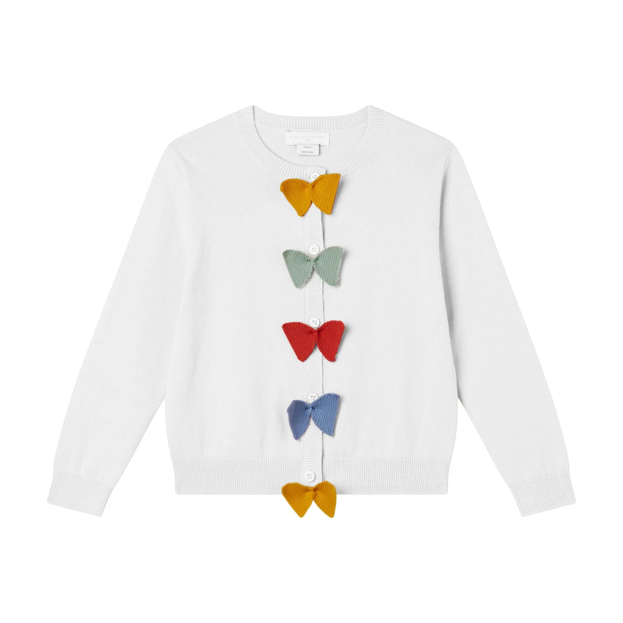 Stella McCartney Girl's LS Crochet Bows Cardigan