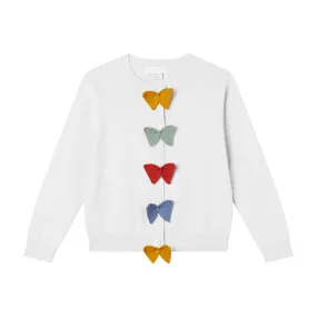 Stella McCartney Girl's LS Crochet Bows Cardigan