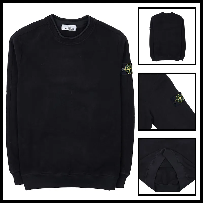 STONE ISLAND  |Crew Neck Pullovers Street Style Long Sleeves Plain Cotton