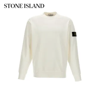 STONE ISLAND  |Crew Neck Pullovers Unisex Blended Fabrics Long Sleeves