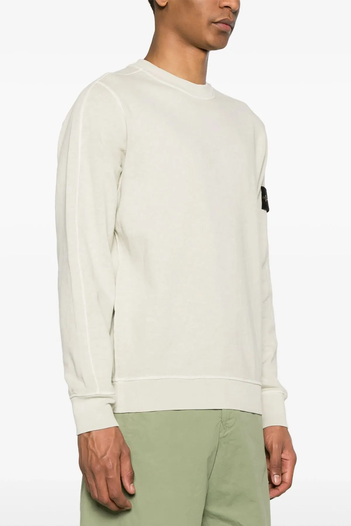 STONE ISLAND  |Crew Neck Pullovers Unisex Blended Fabrics Long Sleeves