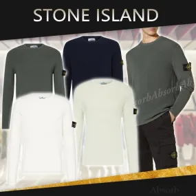 STONE ISLAND  |Crew Neck Street Style Long Sleeves Plain Cotton