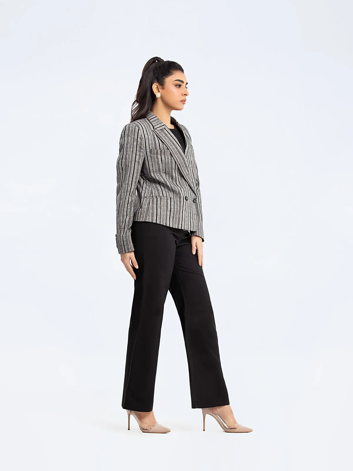 Striped Cotton Blazer - FWTB23-002