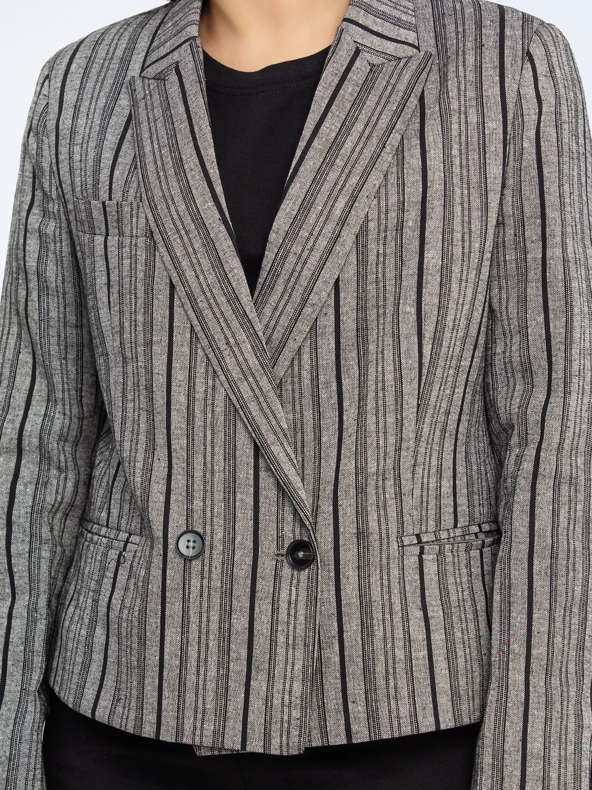 Striped Cotton Blazer - FWTB23-002