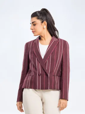 Striped Cotton Blazer - FWTB23-004