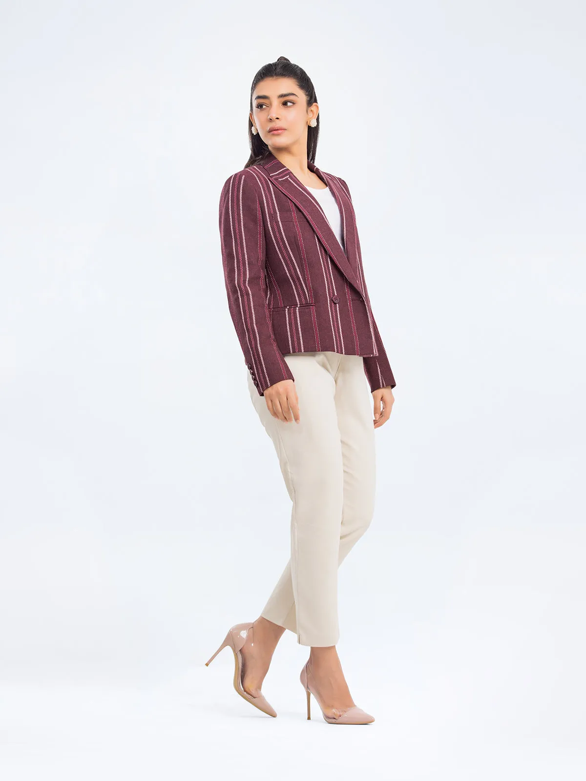 Striped Cotton Blazer - FWTB23-004