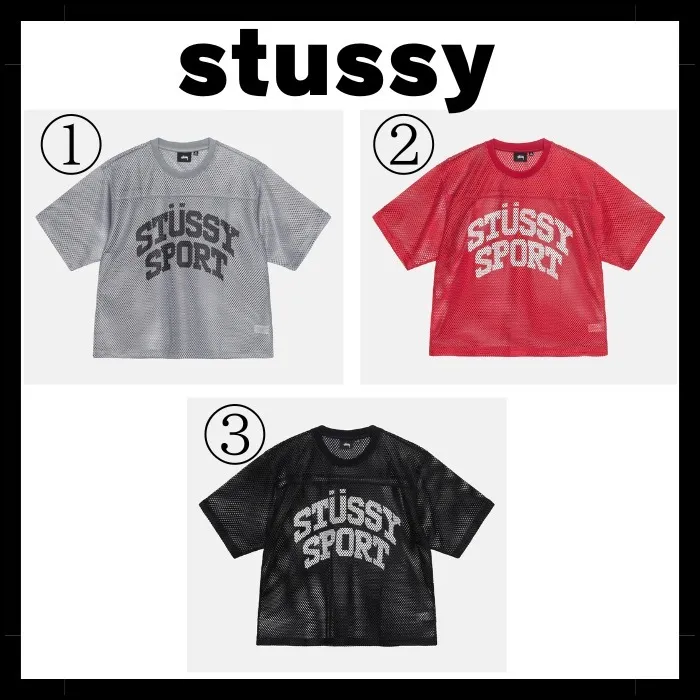 STUSSY  |Crew Neck Pullovers Unisex Street Style Cotton Short Sleeves