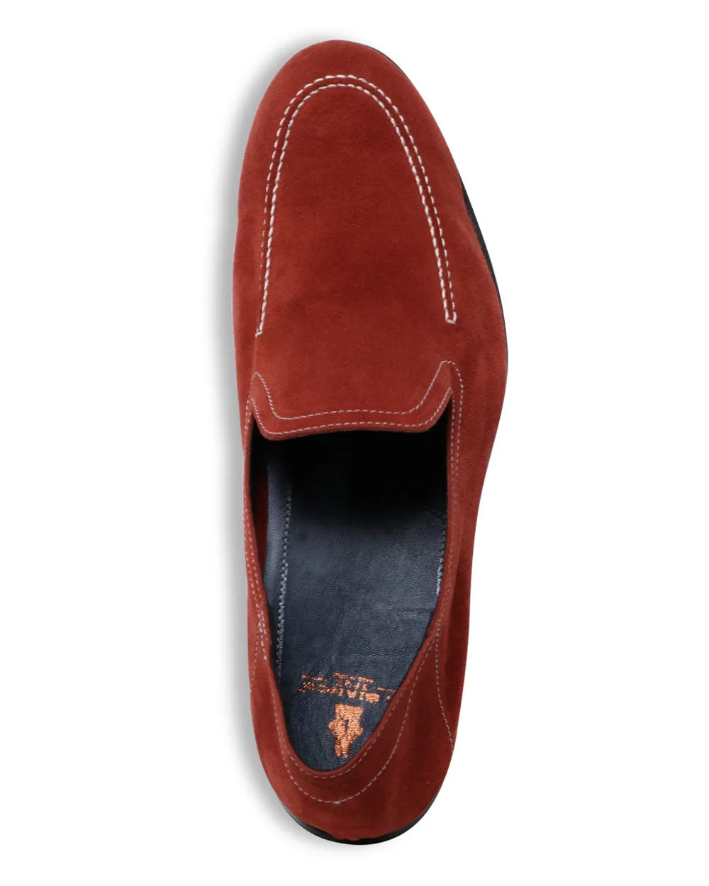 Suede Poitano Loafer in Rust