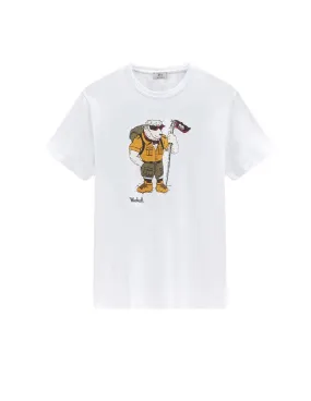 T-shirt Woolrich uomo Animated Sheep TE0095 bianca PE23