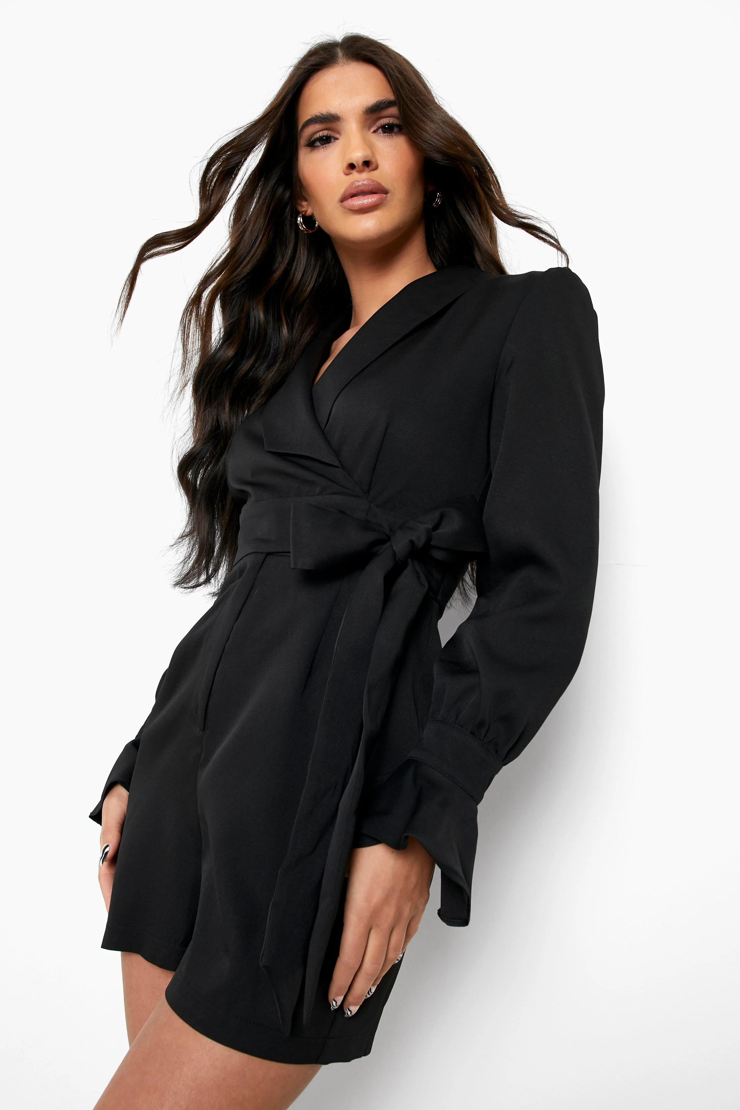 Tailored Wrap Blazer Romper