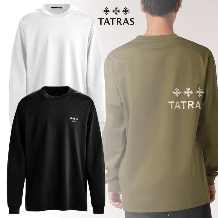 TATRAS  |Crew Neck Unisex Street Style Long Sleeves Plain Cotton