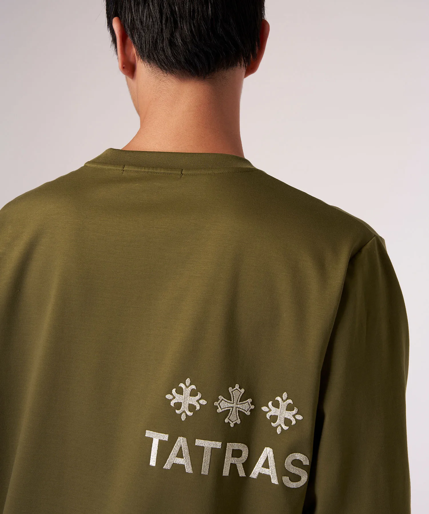 TATRAS  |Crew Neck Unisex Street Style Long Sleeves Plain Cotton