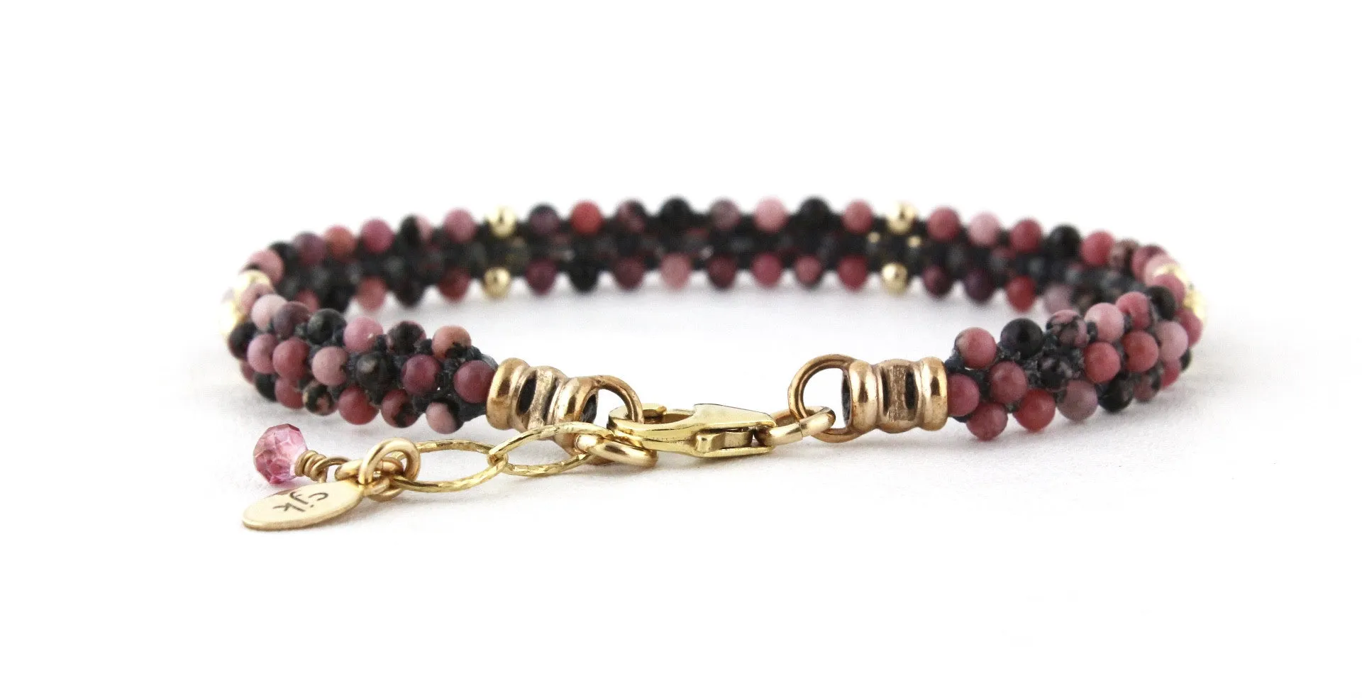 Teenie Down By the Sea Bracelet in Rhodonite