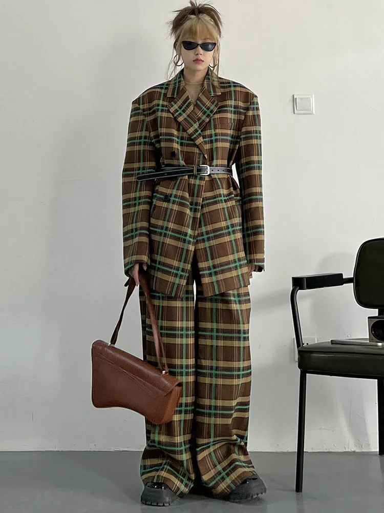 Teruma Oversized Plaid Pants