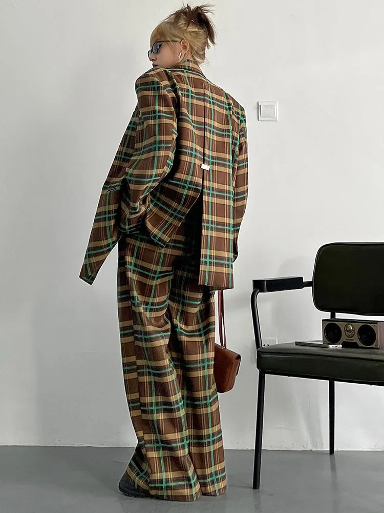 Teruma Oversized Plaid Pants