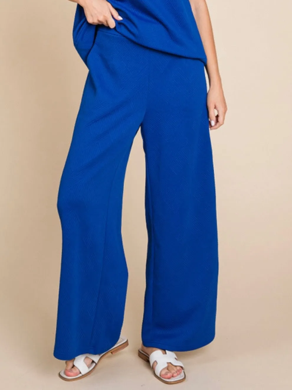 Textured Pants in Royal