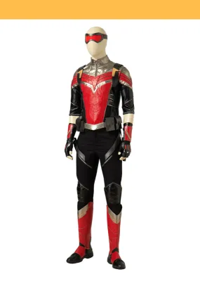 The Falcon And Winter Soldier TV Series  Black And Red Full PU Leather Version Cosplay Costume