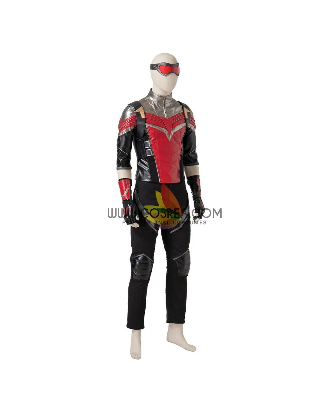 The Falcon And Winter Soldier TV Series  Black And Red Full PU Leather Version Cosplay Costume