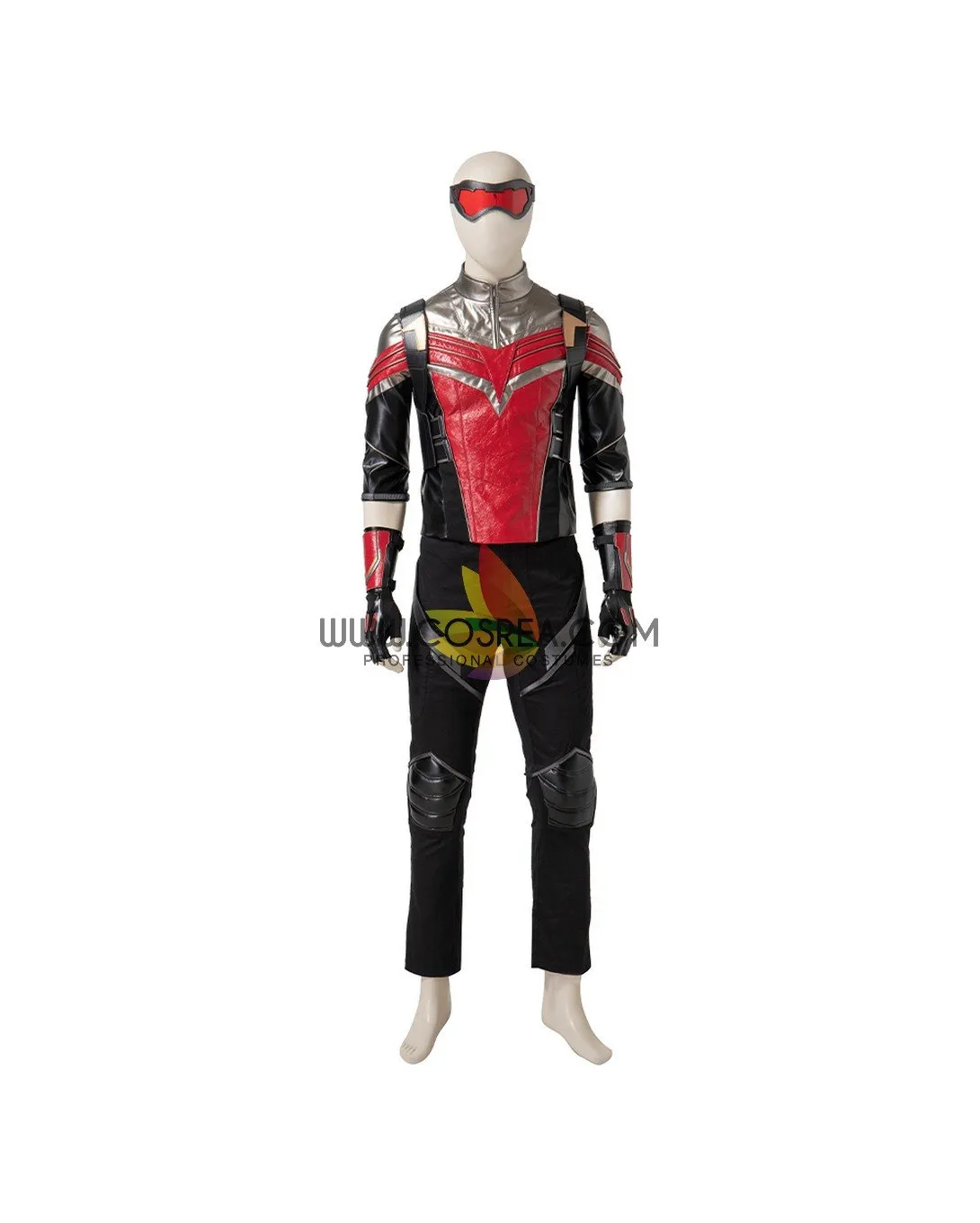 The Falcon And Winter Soldier TV Series  Black And Red Full PU Leather Version Cosplay Costume