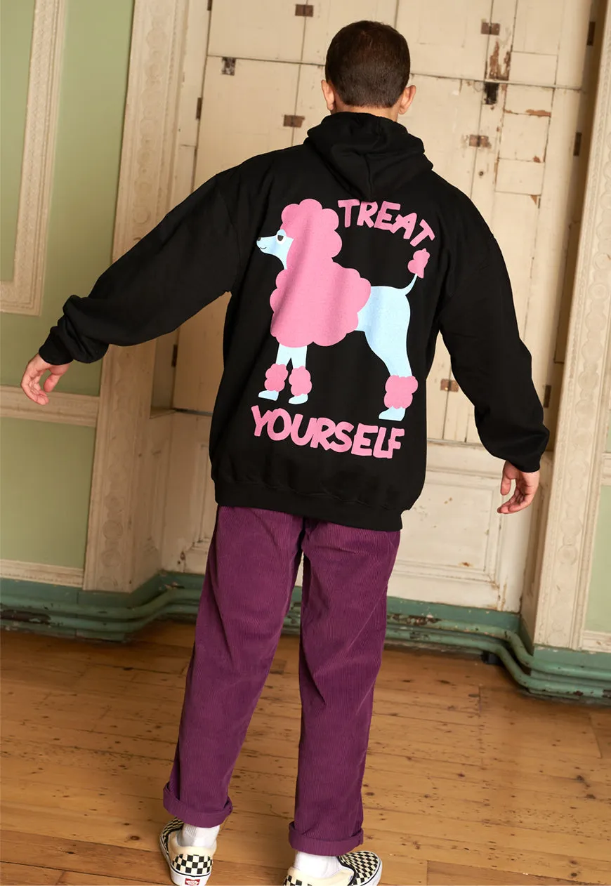 Treat Yourself Poodle Men's Slogan Hoodie