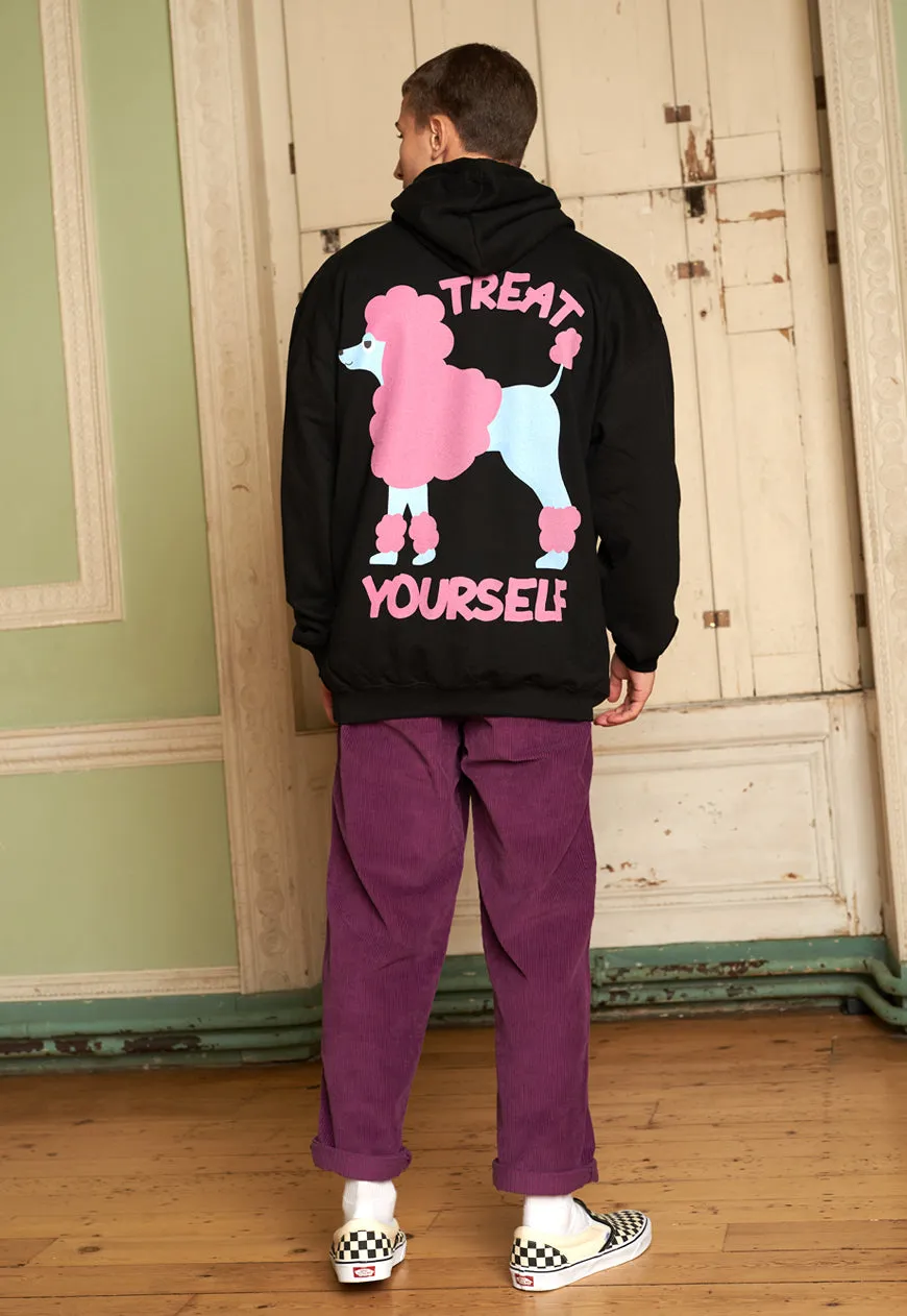 Treat Yourself Poodle Men's Slogan Hoodie