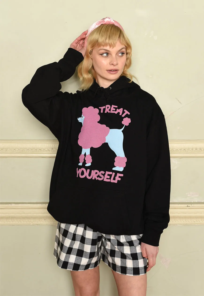 Treat Yourself Poodle Women's Slogan Hoodie