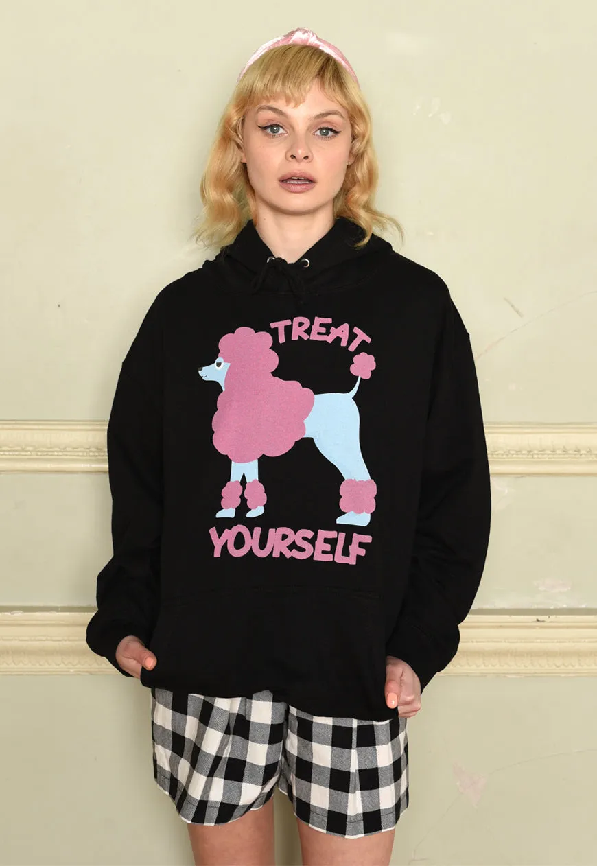 Treat Yourself Poodle Women's Slogan Hoodie