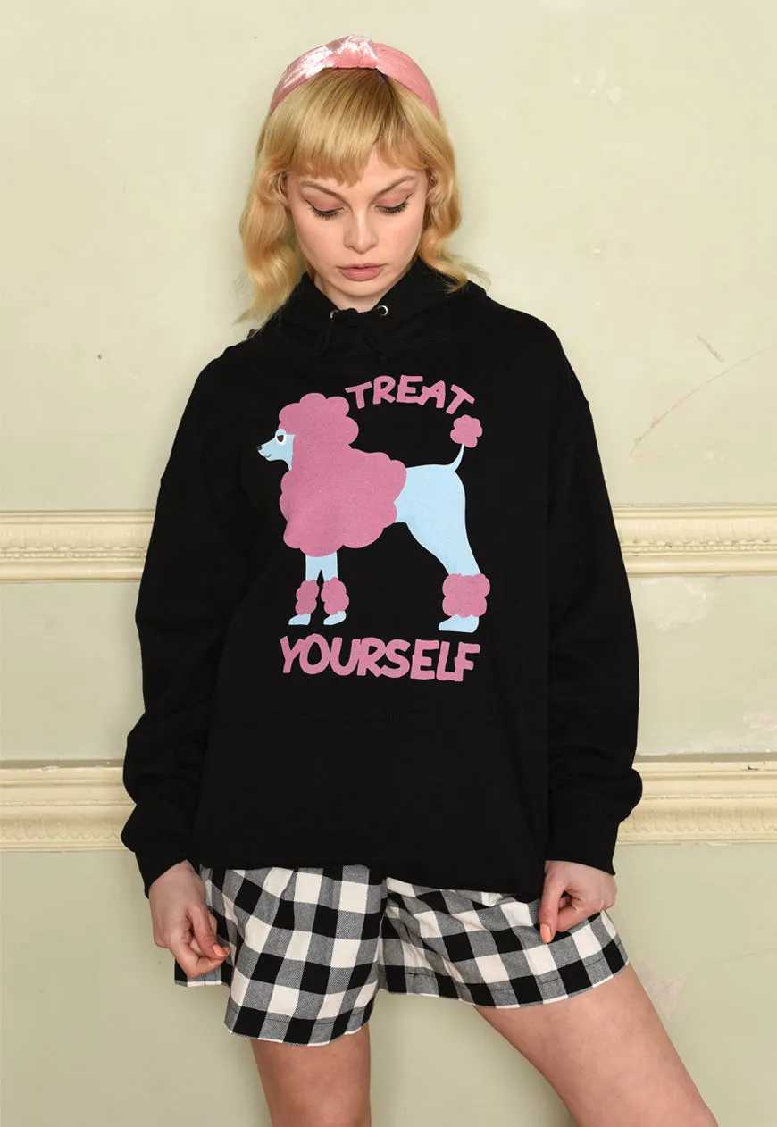 Treat Yourself Poodle Women's Slogan Hoodie