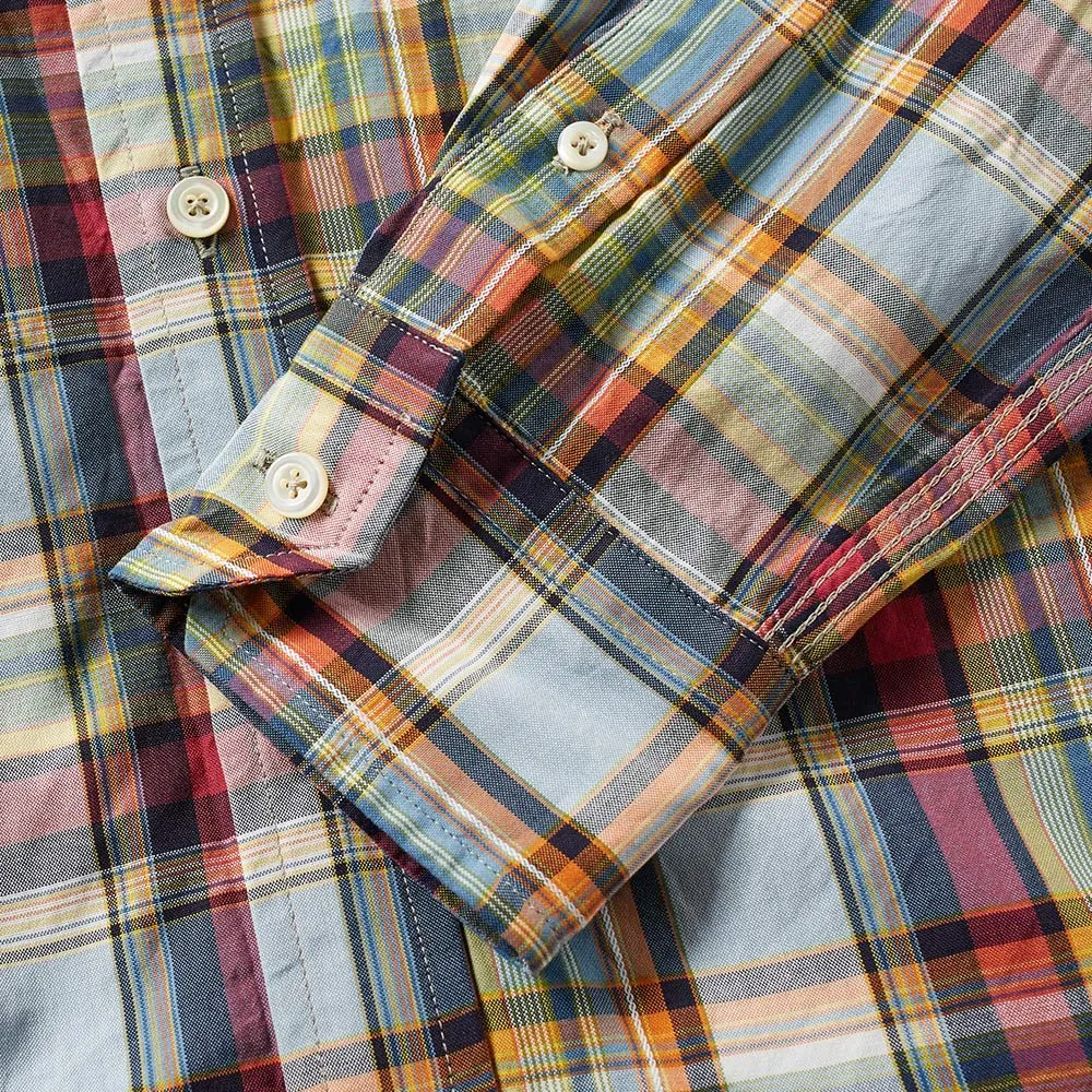 Tripl Stitched Button Down Check ShirtRed, Yellow & White