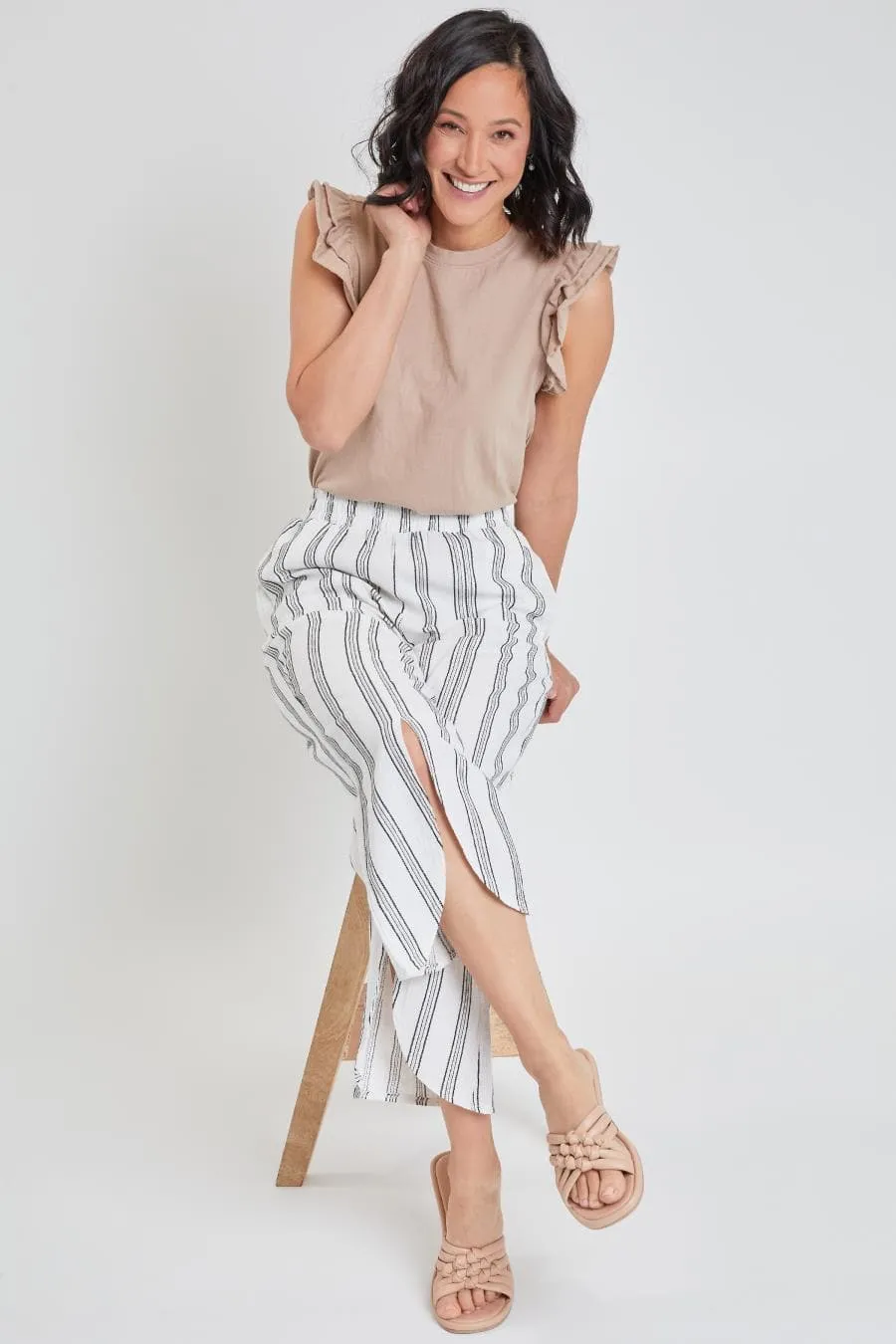 Tulip Slit Hem Pants