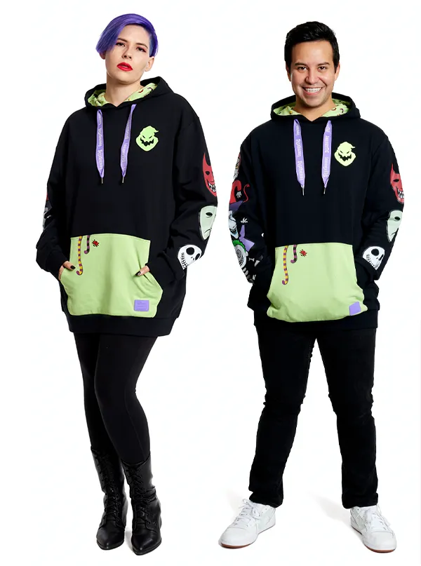 Unisex Nightmare Before Christmas Lock Shock and Barrel Hoodie