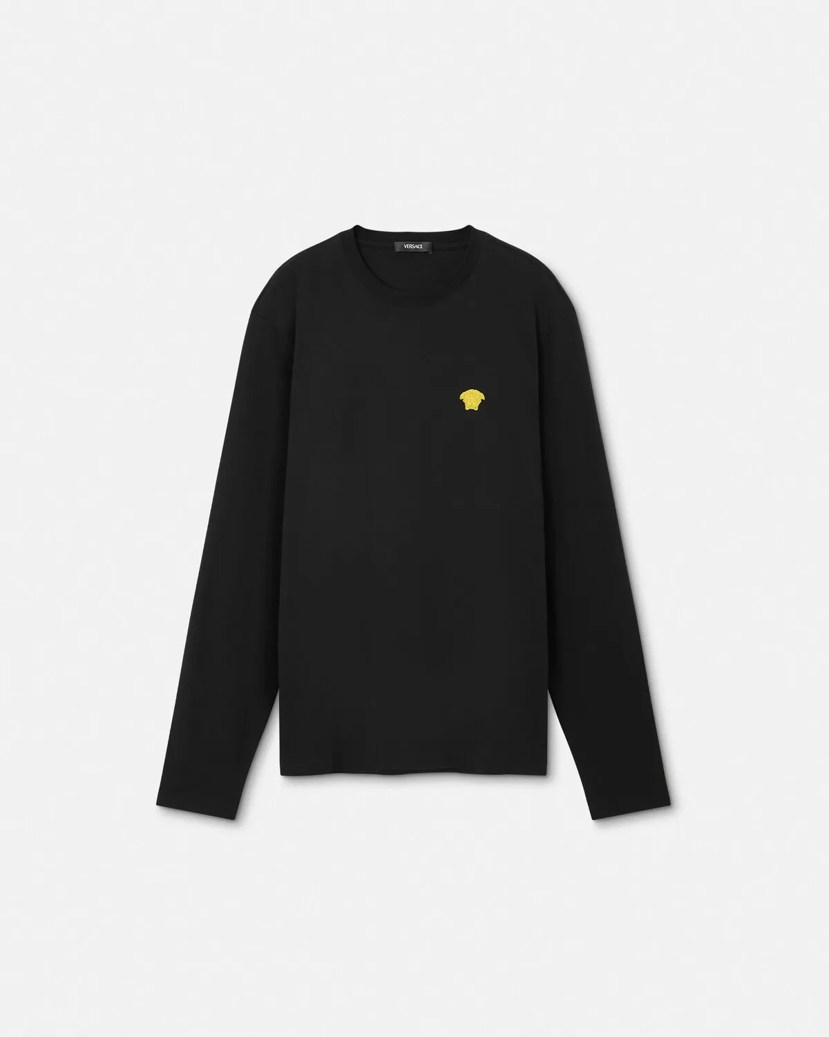 VERSACE  |Crew Neck Street Style Long Sleeves Plain Cotton