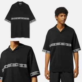 VERSACE JEANS  |Pullovers Stripes Street Style Plain Cotton Short Sleeves