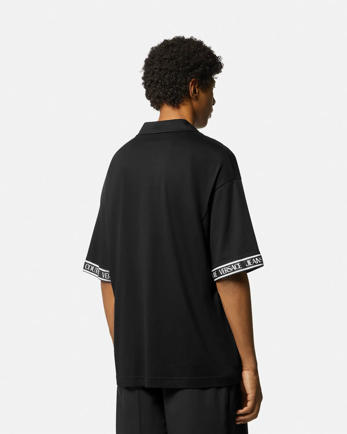 VERSACE JEANS  |Pullovers Stripes Street Style Plain Cotton Short Sleeves