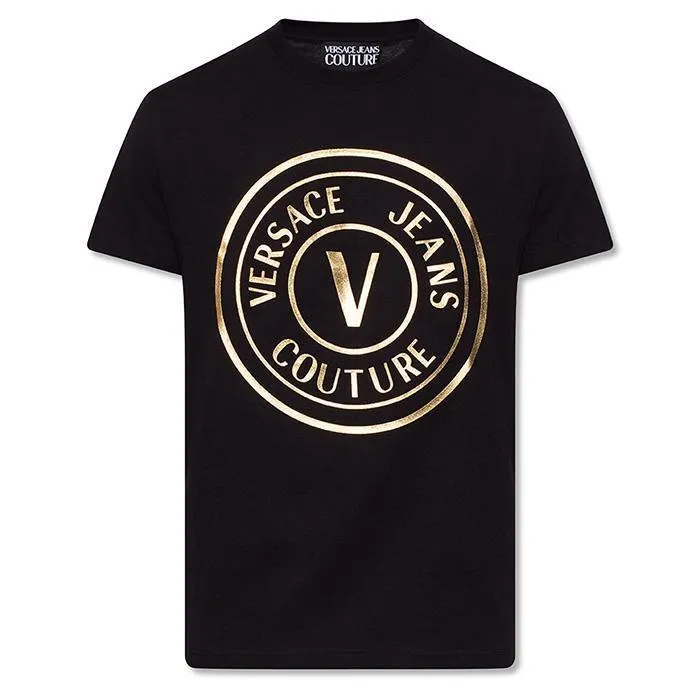 VERSACE JEANS  |Unisex Street Style Plain Cotton Oversized Logo T-Shirts