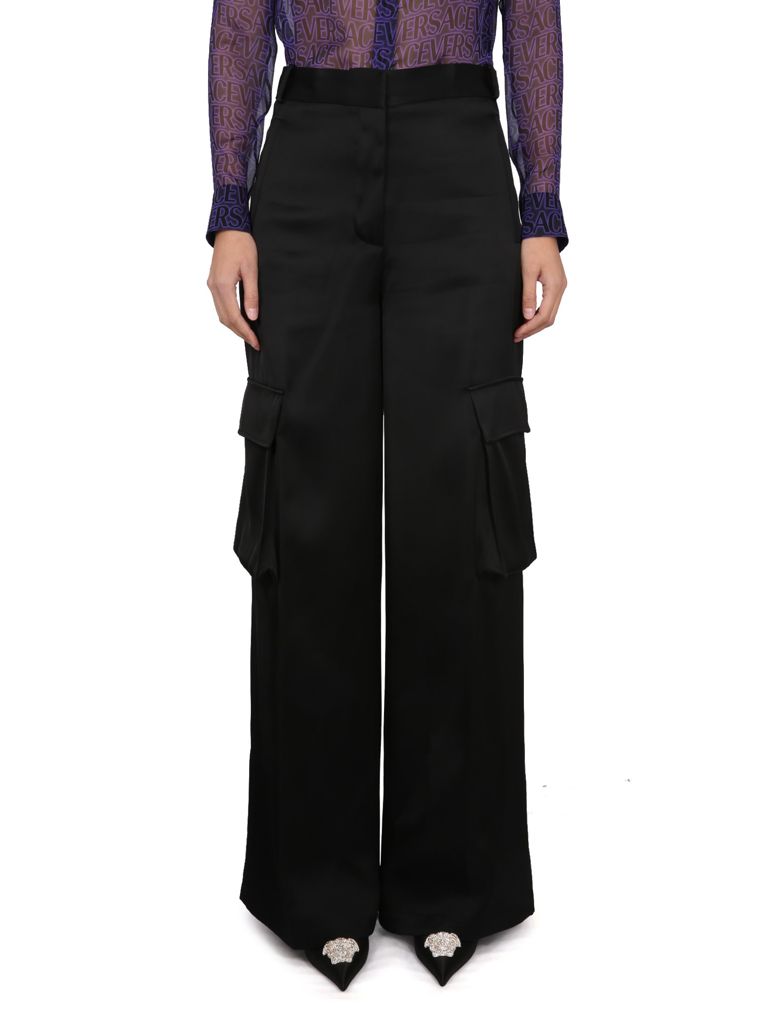 VERSACE    VISCOSE DUCHESSE PANTS