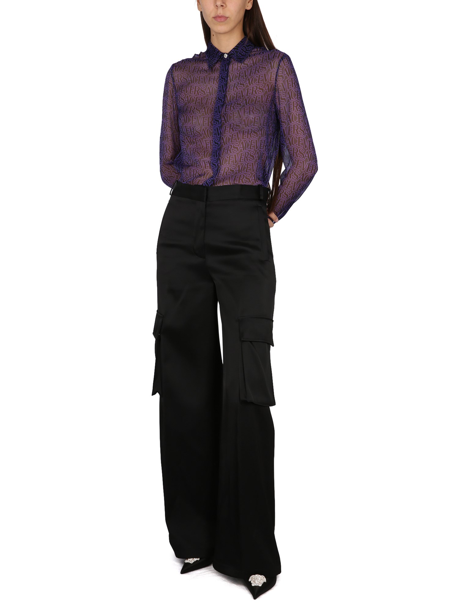 VERSACE    VISCOSE DUCHESSE PANTS