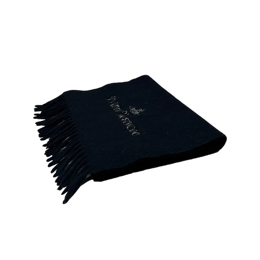 VIVIENNE WESTWOOD MAN EMBROIDERED SCARF - DARK NAVY