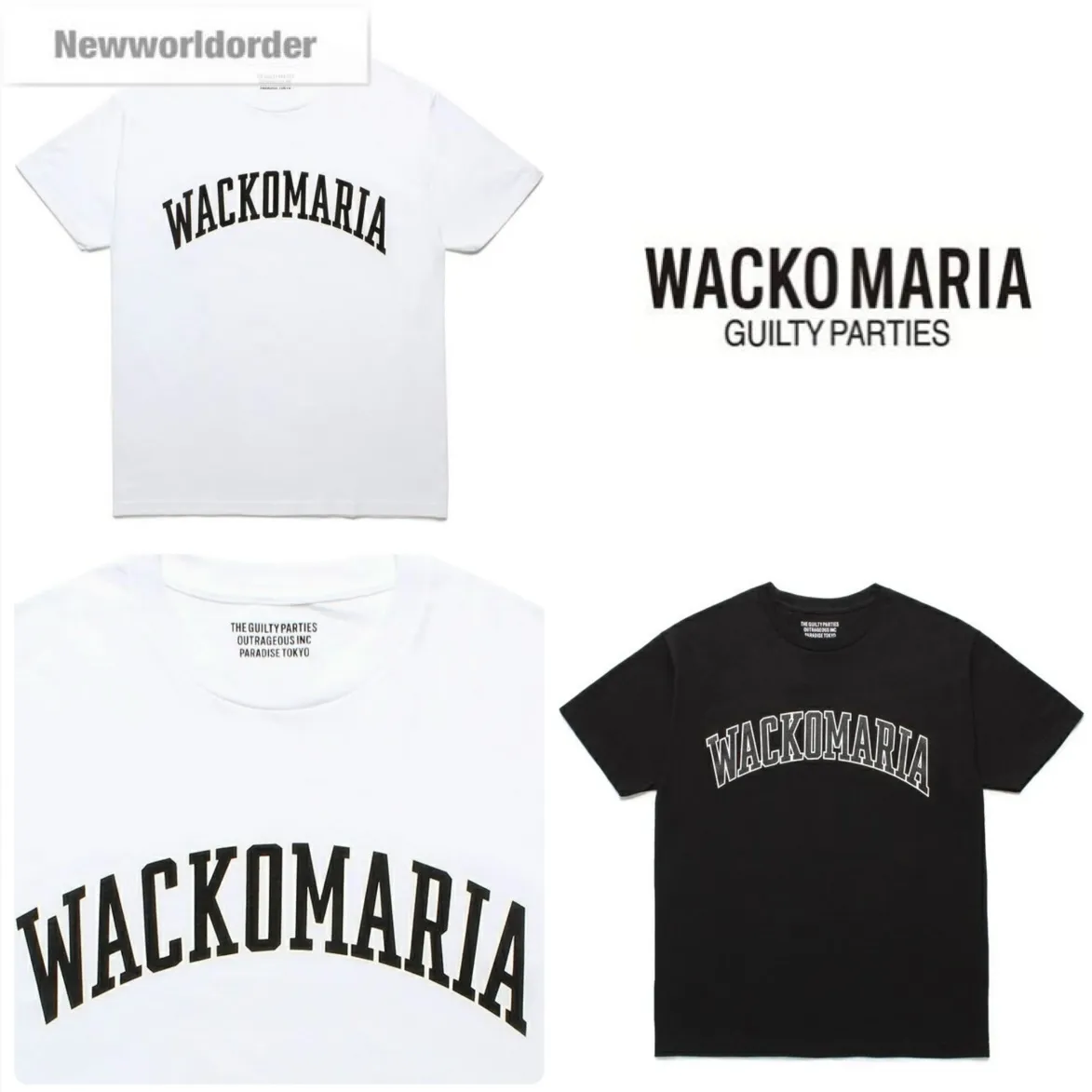 WACKO MARIA  |Crew Neck Pullovers Unisex Street Style Cotton Short Sleeves