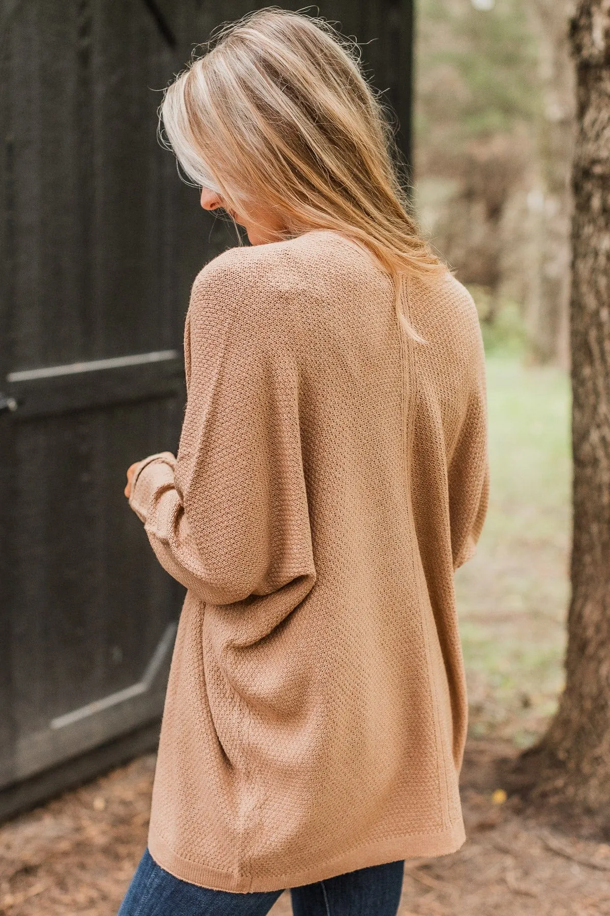 Warm Welcomes Knit Cardigan- Camel