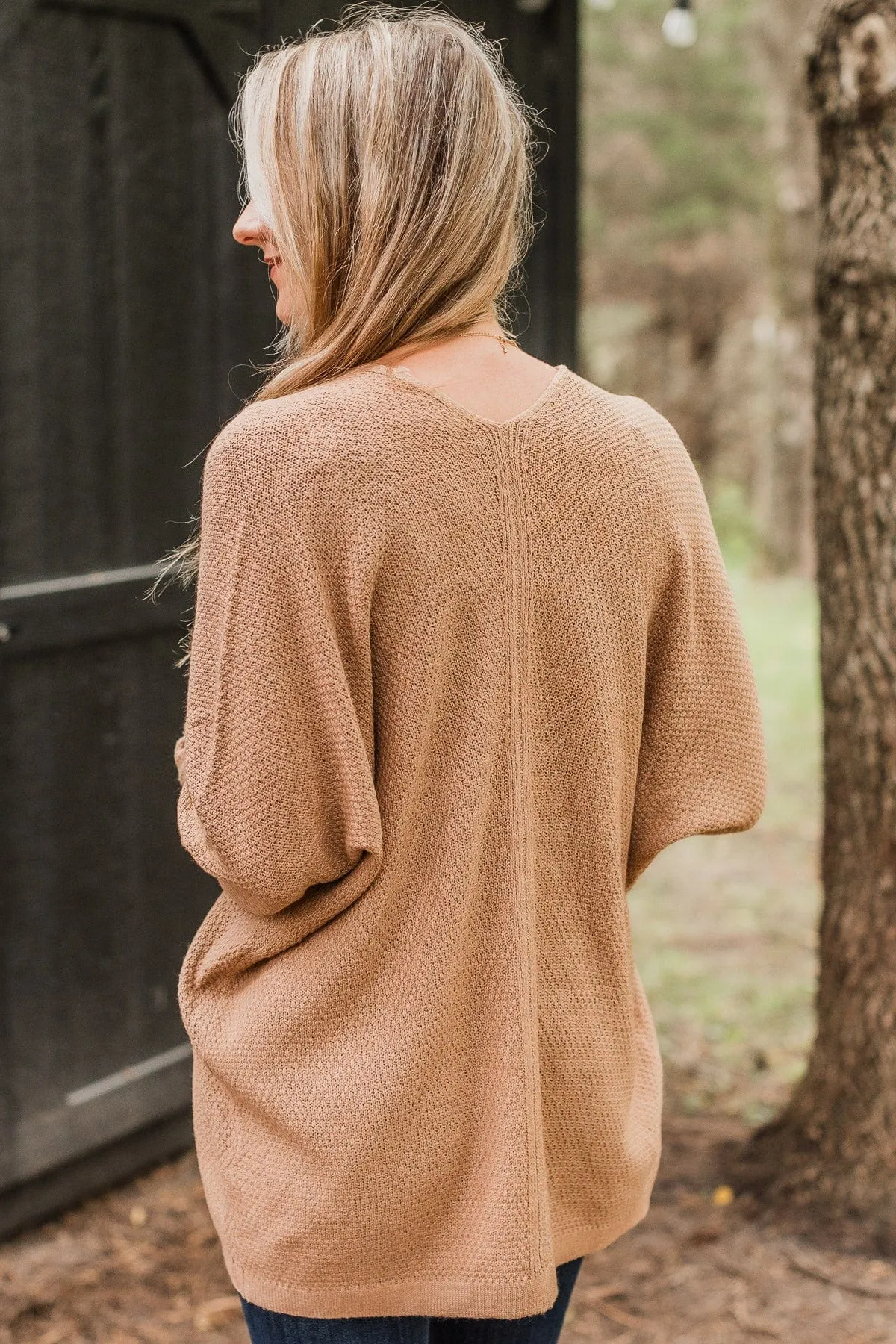 Warm Welcomes Knit Cardigan- Camel